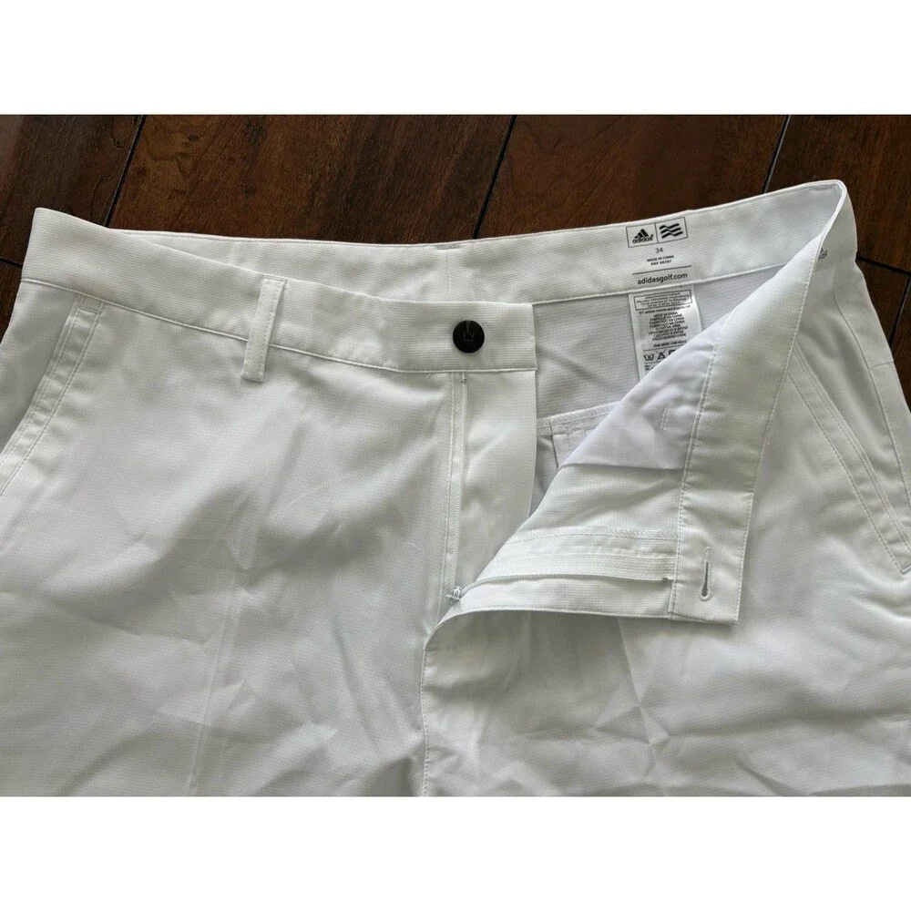 Adidas adizero Golf Mens Flat Front Walking Shorts (34, White)